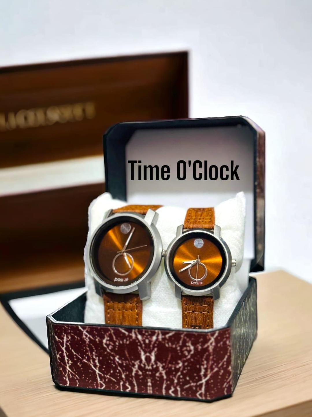 Premium Leather Couple Watch