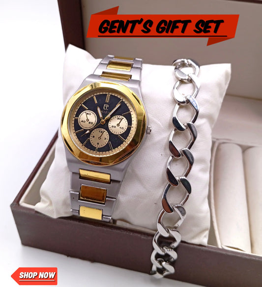 Men’s chain watch with metal braslat