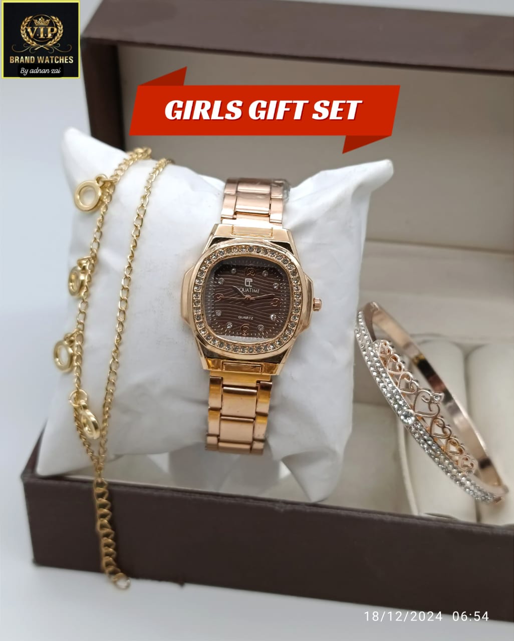 GIRLS DIAMOND CHIN WATCH