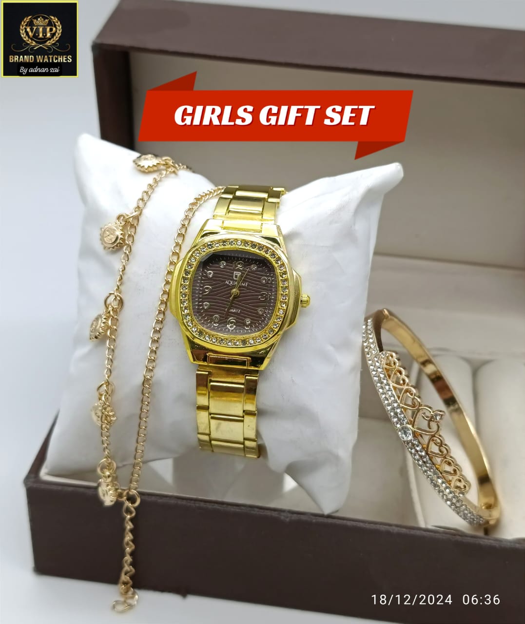 GIRLS DIAMOND CHIN WATCH