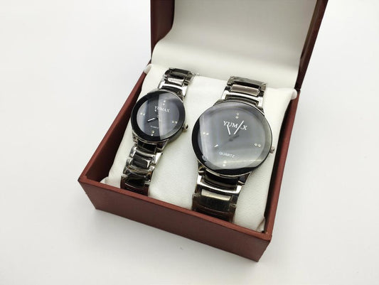 Couple Casual Analogue Watch with Box