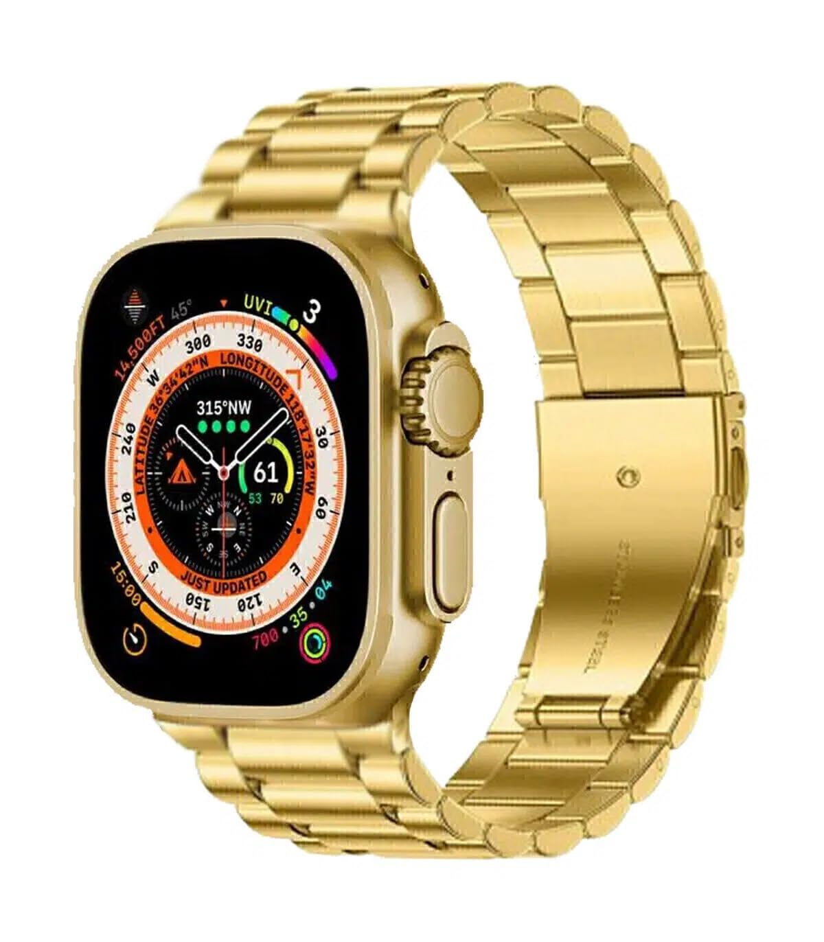 Hk9 Ultra Golden Edition Big 2.2 Infinite Display Smart Watch.